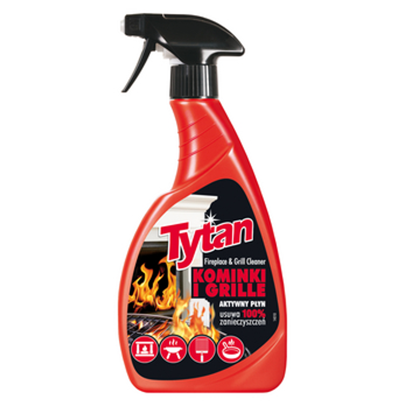 Płyn do czyszczenia szyb kominkowych i grilli Tytan spray 500g
